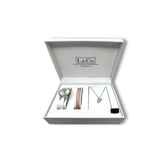L&Co Womens Watch Necklace Set Interchangeable Bands - Picture 1 of 6